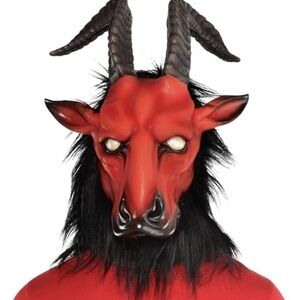 Demon Baphomet Latex Headdress mask